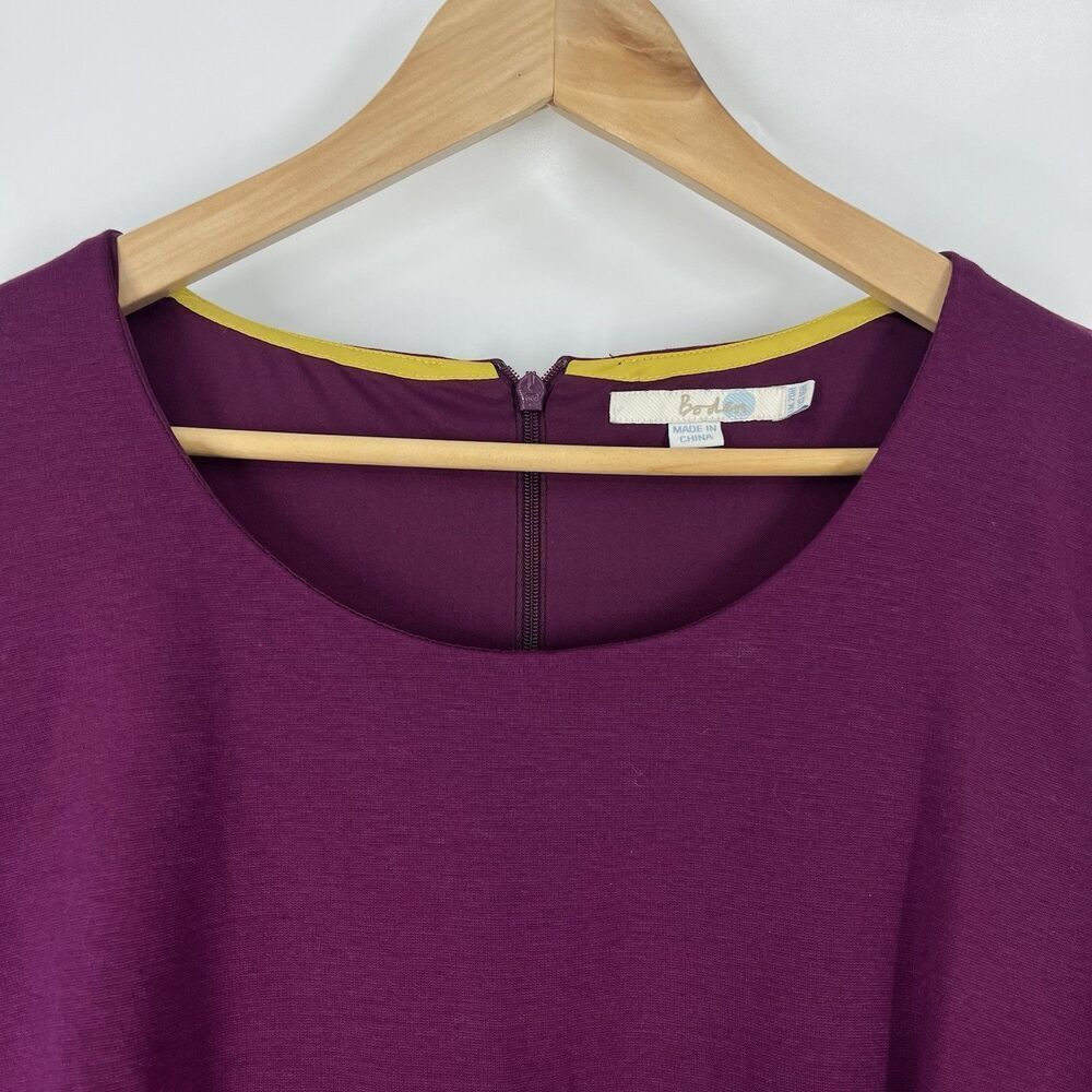 Boden Dress Size 16R Womens Berry Ponte Knit 3/4 Sleeve Classic Career Twirl - Picture 3 of 7